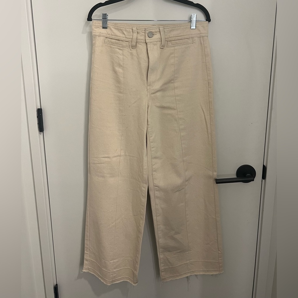 Blank NYC wide leg tan jeans